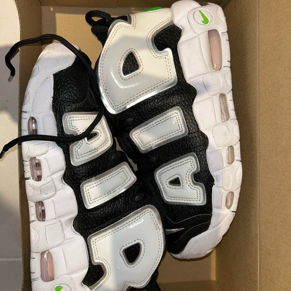 Nike Air More Uptempo Black White Green (Women's) - Picture 6 of 6